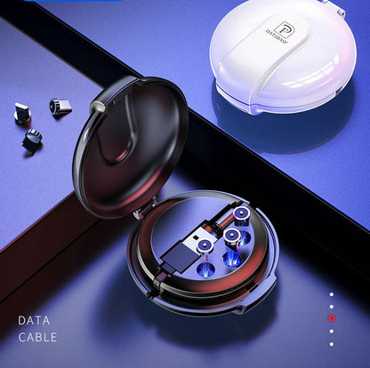 3-in-1 Magnetisches, ausziehbares Ladegerät – Tragbarer Multifunktions-Handyhalter fürs Auto mit Schnellladefunktion