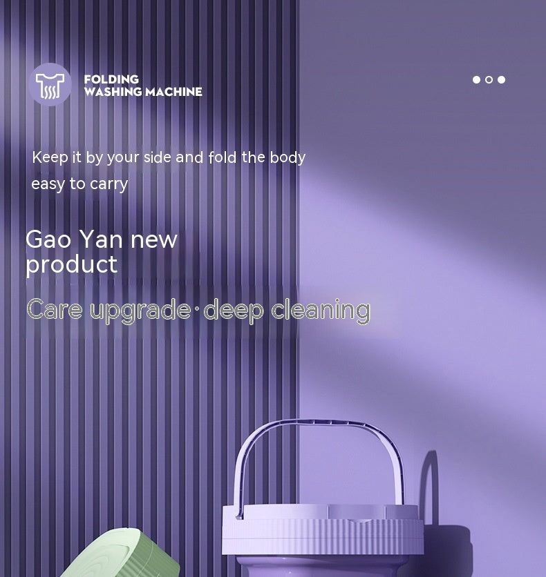 Kunststoff-Faltbare Waschmaschine, Automatische Mini-Waschmaschine für Unterwäsche, Slips, Socken, Baby- und Haustierkleidung, geeignet für Studentenwohnheim, integriertes Design