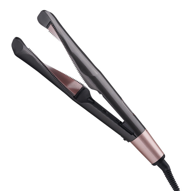 2-in-1 Professioneller Haarglätter & Crimper – Glättungs- und Lockenkamm für nasses und trockenes Haar