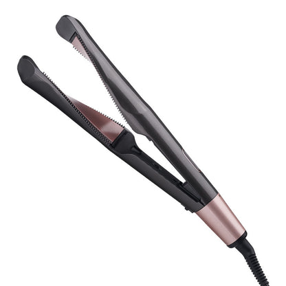 2-in-1 Professioneller Haarglätter & Crimper – Glättungs- und Lockenkamm für nasses und trockenes Haar