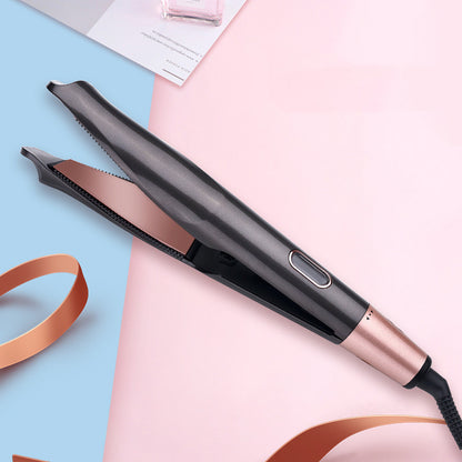 2-in-1 Professioneller Haarglätter & Crimper – Glättungs- und Lockenkamm für nasses und trockenes Haar