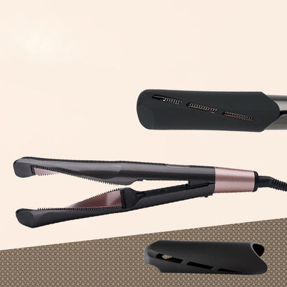 2-in-1 Professioneller Haarglätter & Crimper – Glättungs- und Lockenkamm für nasses und trockenes Haar