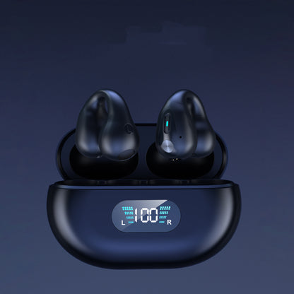 Knochenleitungs-Kopfhörer – TWS-Ohrhörer mit Ohrclip, Bluetooth 5.3, Touch-Bedienung, kabellose In-Ear-Bass HiFi Sport-Headsets
