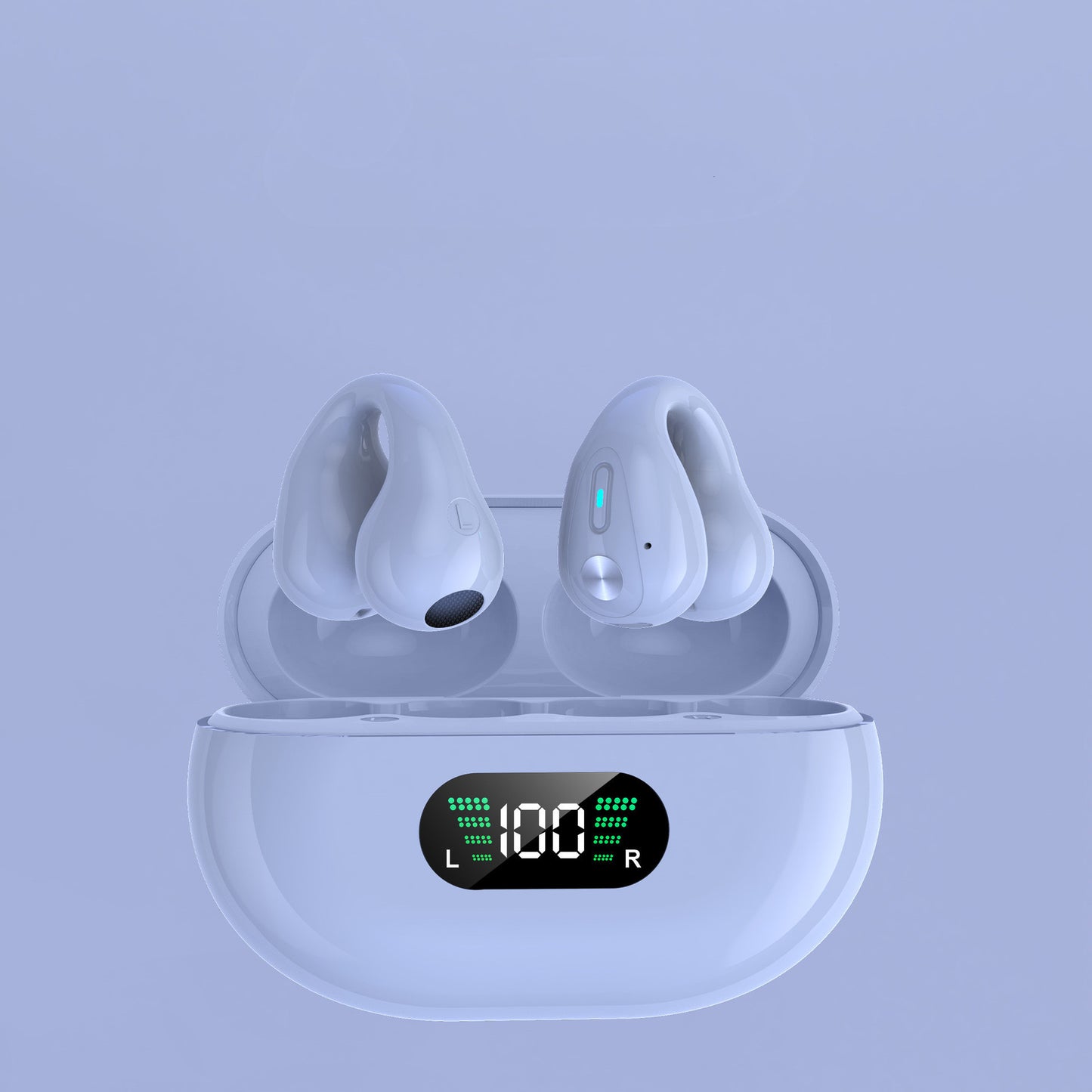 Knochenleitungs-Kopfhörer – TWS-Ohrhörer mit Ohrclip, Bluetooth 5.3, Touch-Bedienung, kabellose In-Ear-Bass HiFi Sport-Headsets