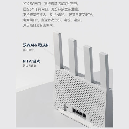 Xiaomi Router BE3600 – WiFi 7 Dualband, Qualcomm Quad-Core, Gaming-Beschleunigung, 3570Mbps, Dual-WAN/LAN, Mesh-Netzwerk, Repeater, VPN
