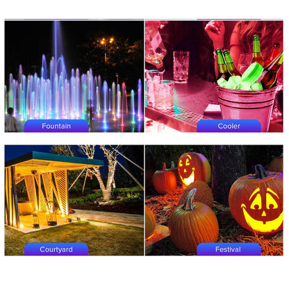 SANSI IP68 Wasserdichtes RGB-Poollicht, Wiederaufladbare Outdoor-LED-Lampe für 20 Stunden Betrieb – geeignet für Swimmingpool, Teich, Dusche, Bad