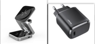 3-in-1 Faltbare Kabellose Ladestation – Magnetisches Wireless Charging für mehrere Geräte