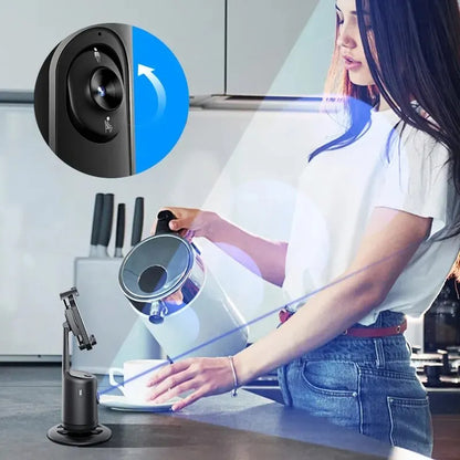 360° Auto Face Tracking Gimbal – KI-Smart-Gimbal mit automatischer Gesichtserkennung, Handyhalterung für Smartphone, Video, Vlog, Live-Streaming, Stabilisator & Stativ