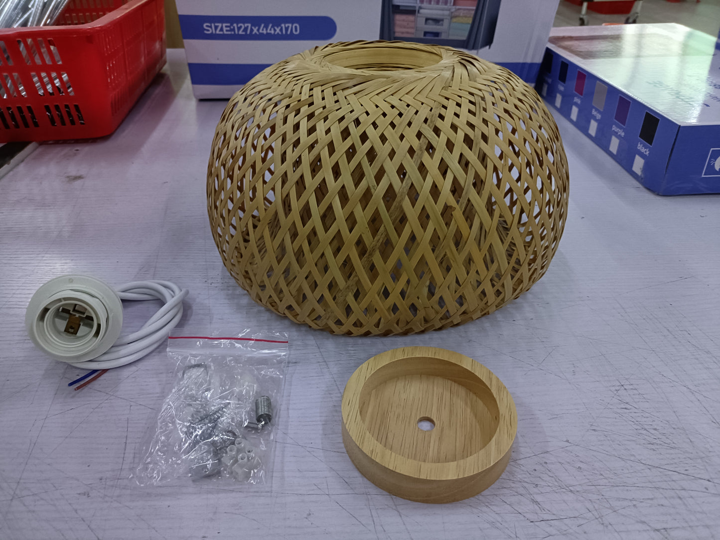 Bambus Geflochtene Schlichte Japanische Kreative Ländliche Hängelampe