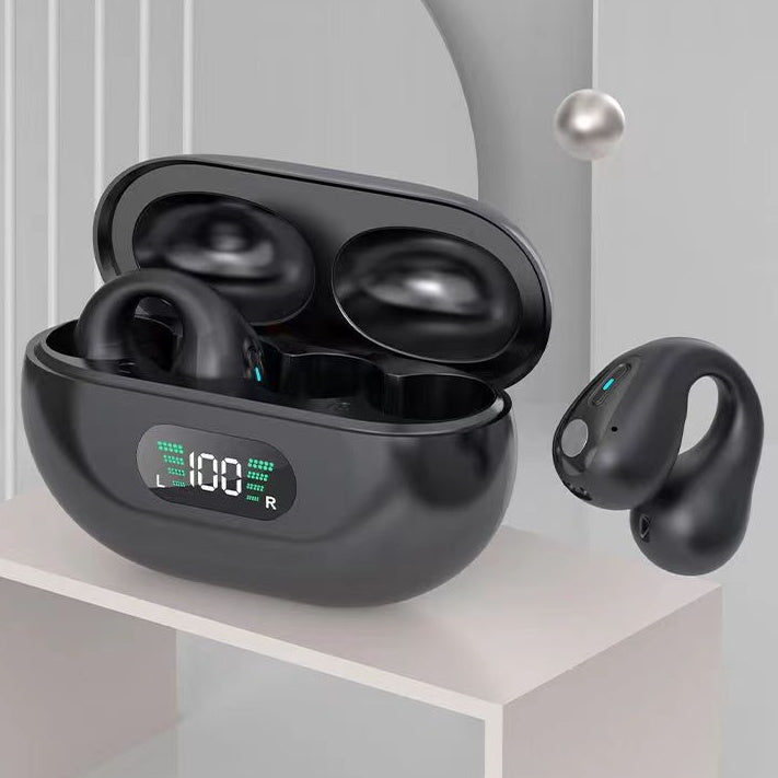Knochenleitungs-Kopfhörer – TWS-Ohrhörer mit Ohrclip, Bluetooth 5.3, Touch-Bedienung, kabellose In-Ear-Bass HiFi Sport-Headsets