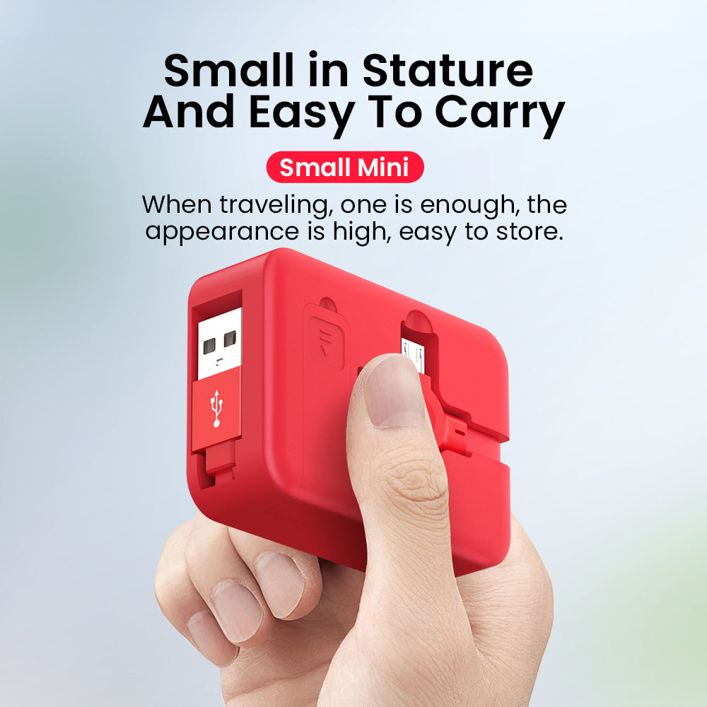 4-in-1 Ausziehbares USB-Kabel, Kreatives Macaron Typ-C/Micro-Kabel für iPhone mit Handyhalter, Lade- und Datenkabel, Aufbewahrungsbox